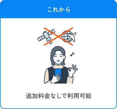 これから 追加料金なしで利用可能