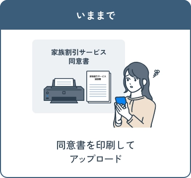 いままで 同意書を印刷してアップロード