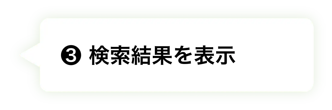 ③ 検索結果を表示