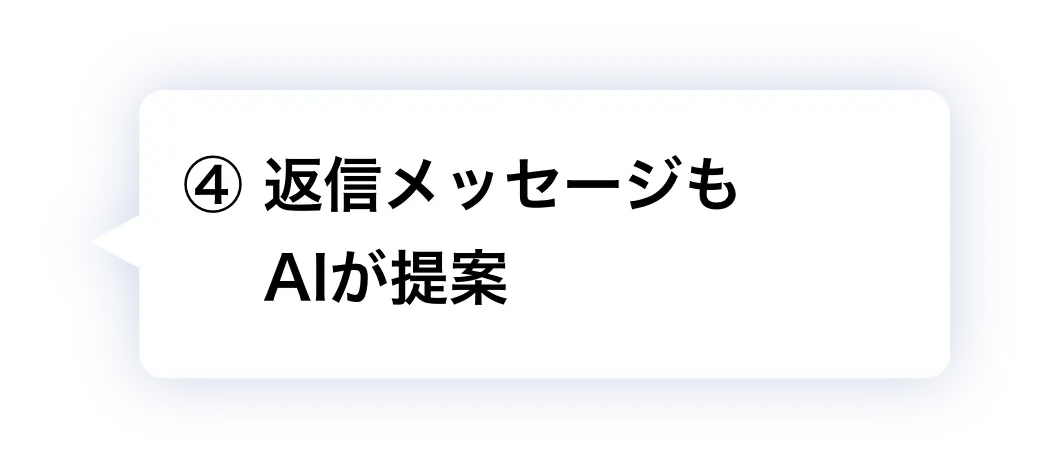 ④ 返信メッセージもAIが提案