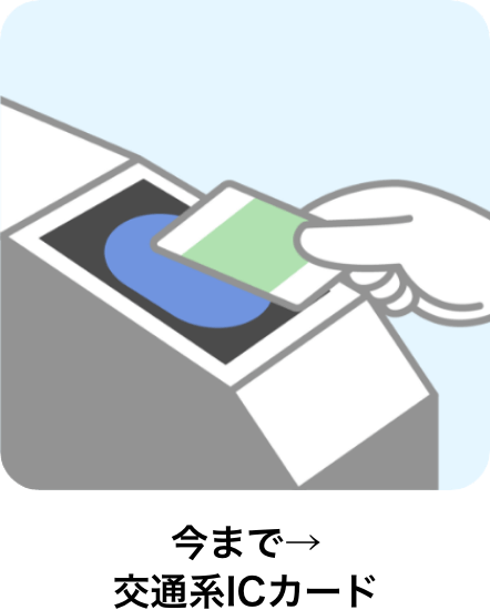今まで→交通系ICカード