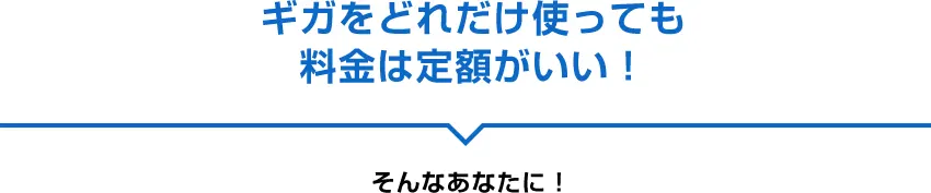 ギガをどれだけ使っても料金は定額がいい！