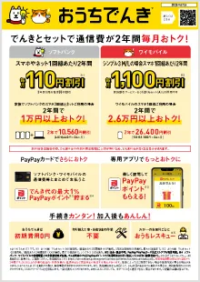 おうちでんきチラシ（東京電力エリア版）